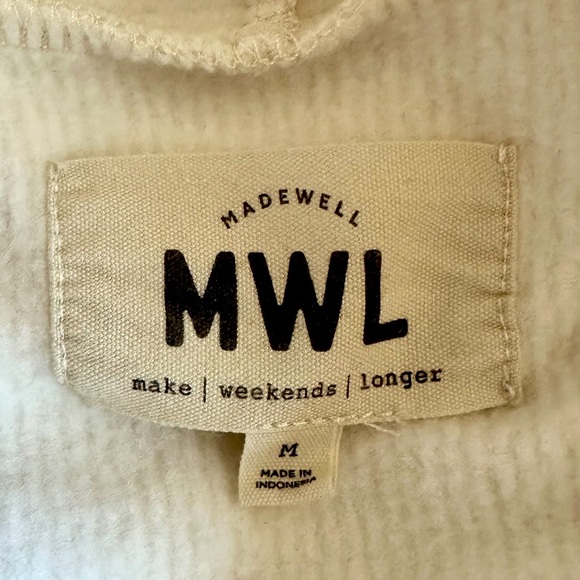 Madewell MWL Ribbed Funnelneck Sweatshirt in Ivory - Picture 10 of 10